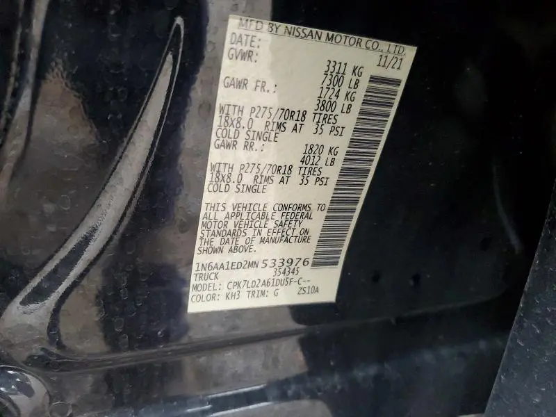 2021 NISSAN TITAN PRO-4X  