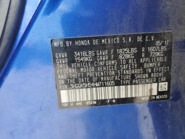 2017 HONDA FIT LX