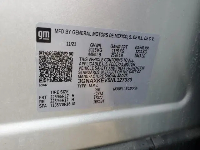 2022 CHEVROLET EQUINOX LT  