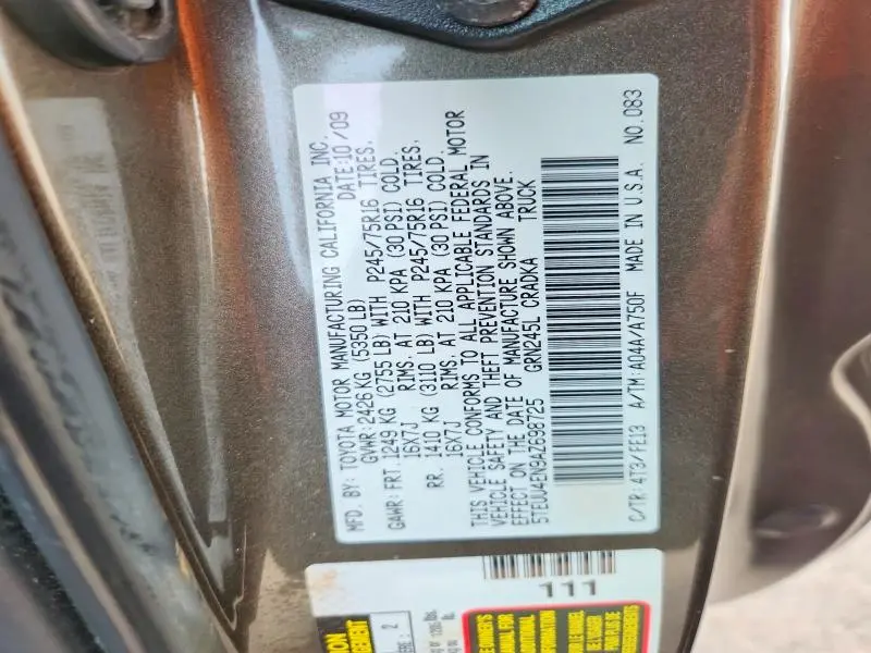 2010 TOYOTA TACOMA V6  