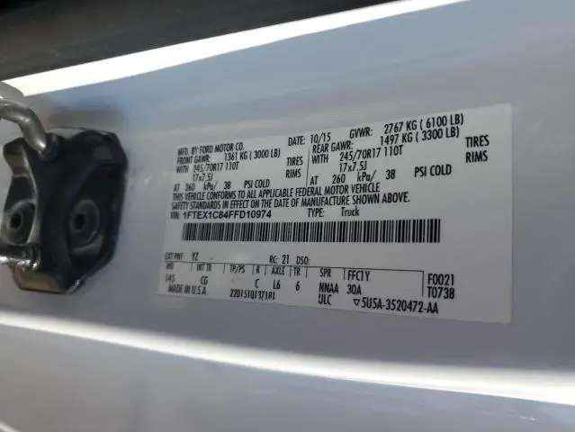 2015 FORD F150 SUPER CAB  
