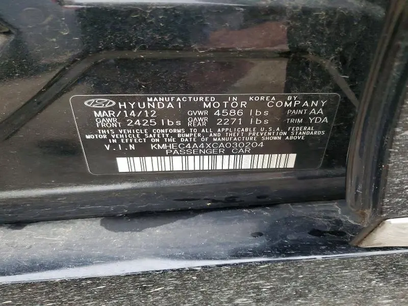 2012 HYUNDAI SONATA HYBRID  