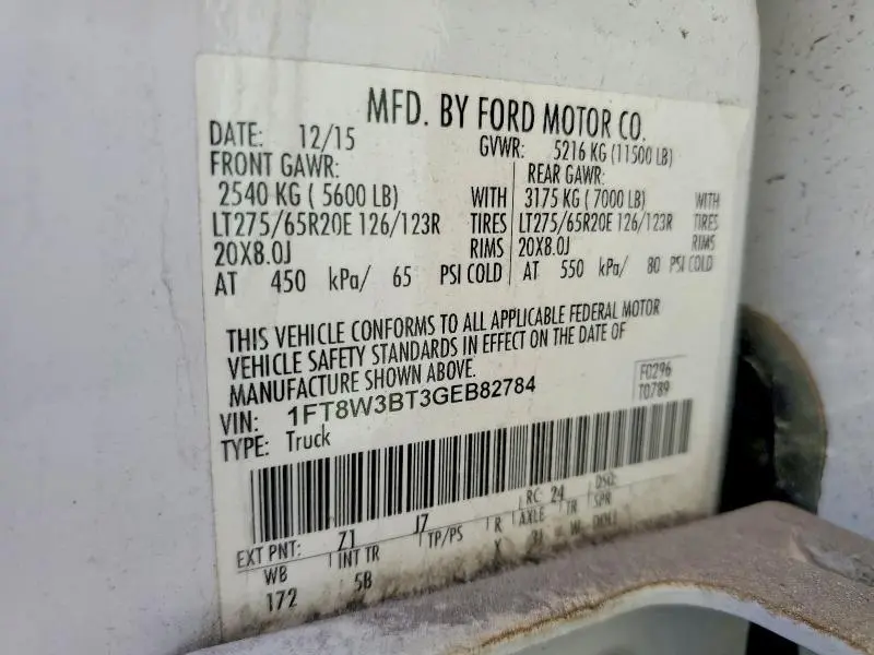 2016 FORD F350 SUPER DUTY  