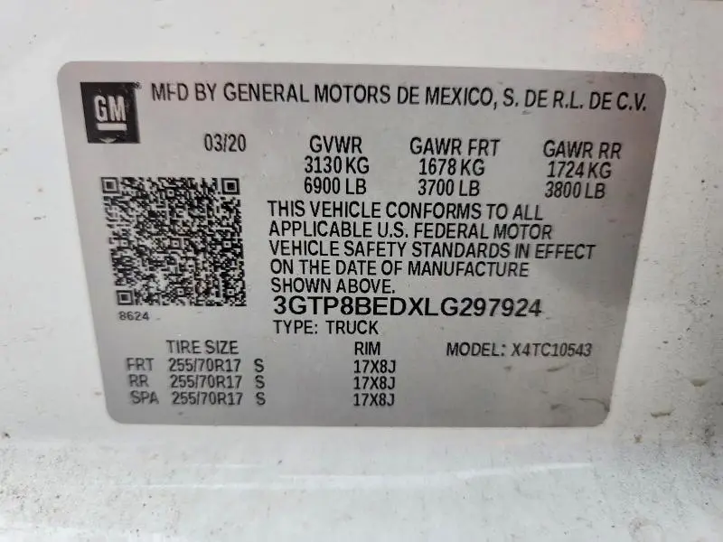 2020 GMC SIERRA C1500 SLE  