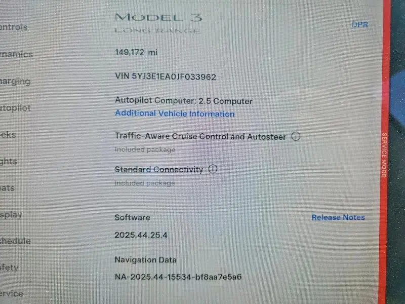 2018 TESLA MODEL 3   