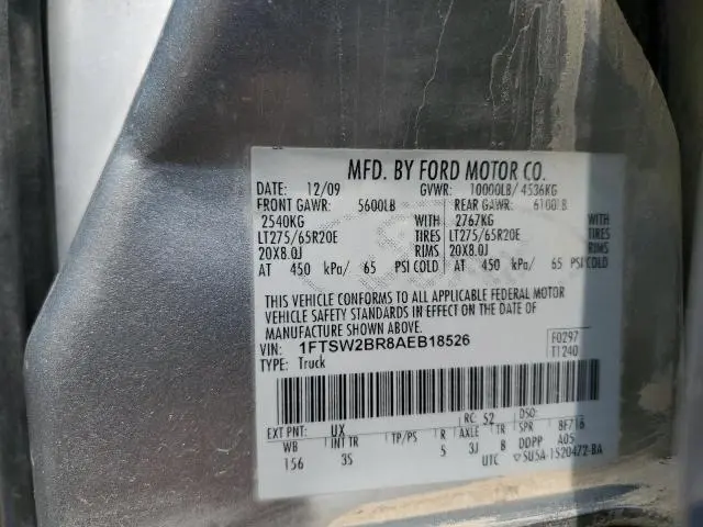 2010 FORD F250 SUPER DUTY  