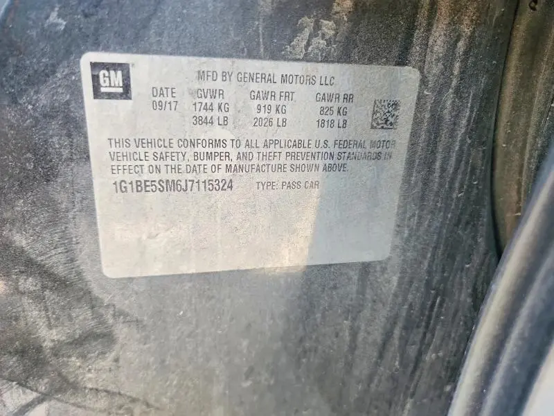 2018 CHEVROLET CRUZE LT  