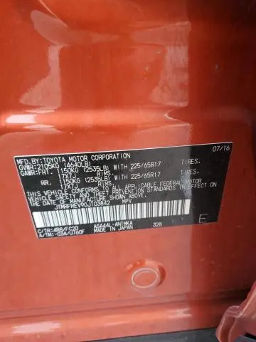 2016 TOYOTA RAV4 XLE  