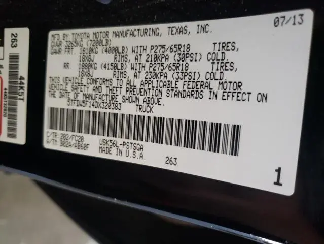 2013 TOYOTA TUNDRA CREWMAX SR5  