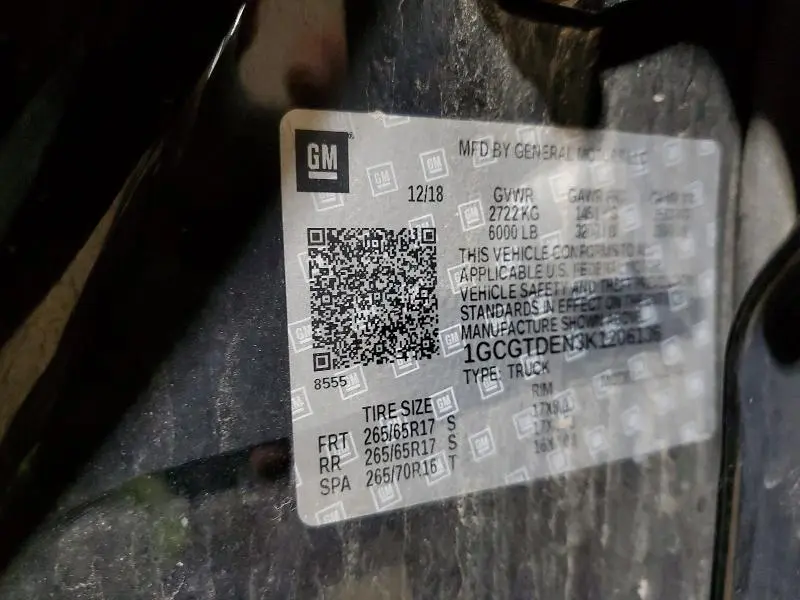 2019 CHEVROLET COLORADO Z71  