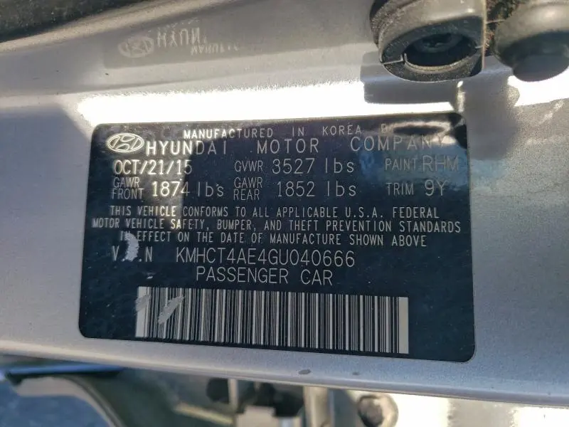 2016 HYUNDAI ACCENT SE  