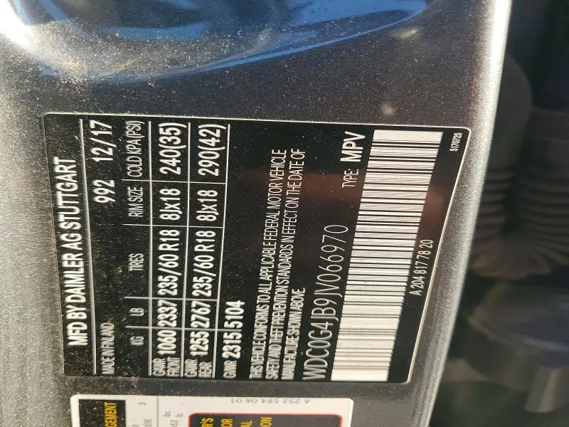 2018 MERCEDES-BENZ GLC 300  