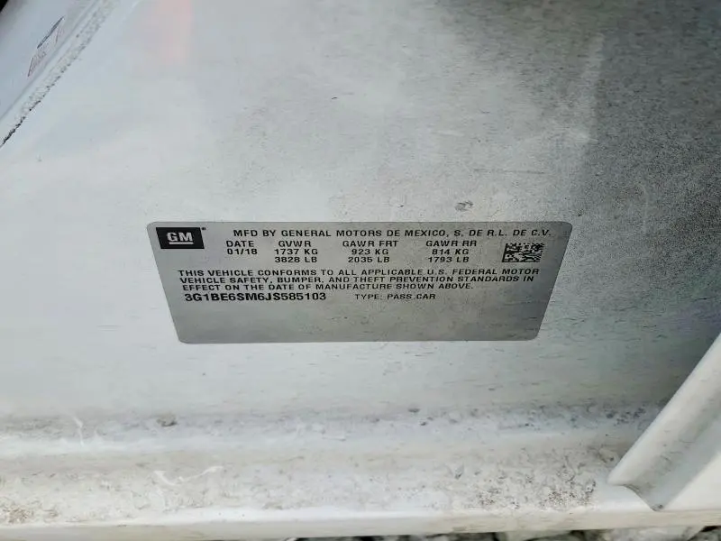 2018 CHEVROLET CRUZE LT  