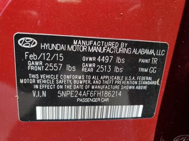 2015 HYUNDAI SONATA SE  