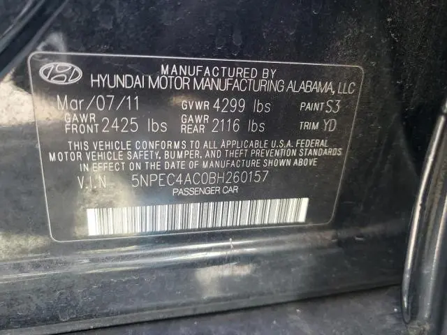 2011 HYUNDAI SONATA SE  