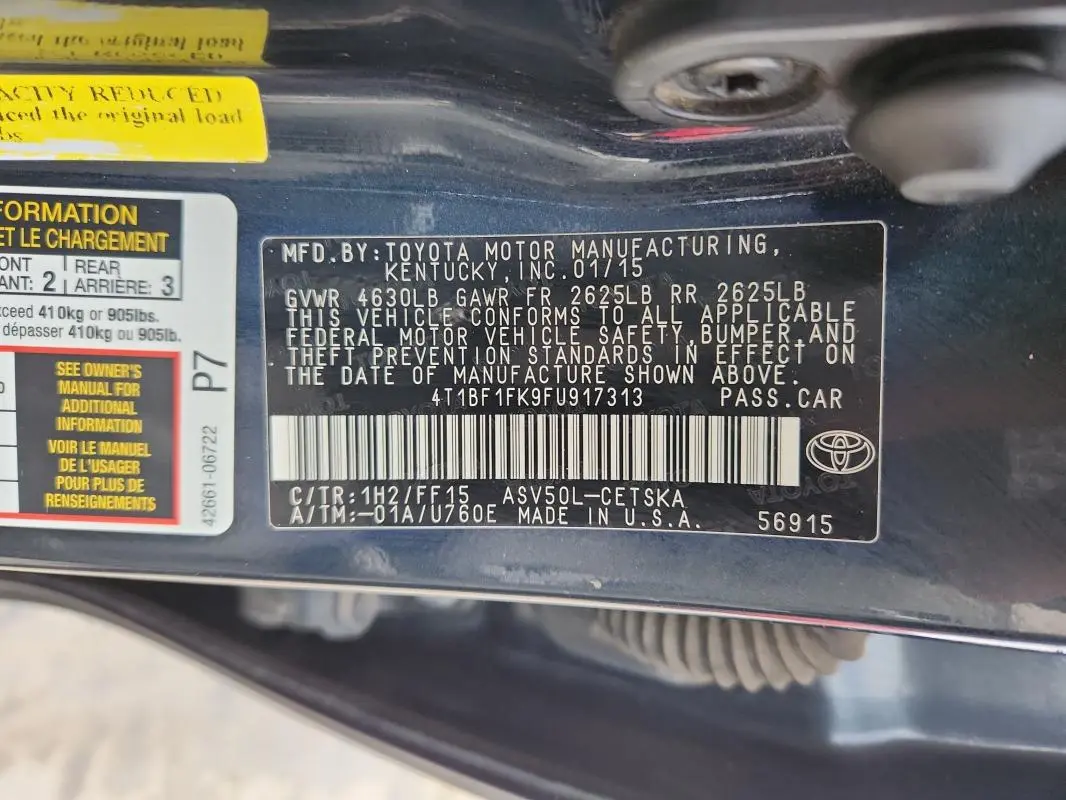 2015 TOYOTA CAMRY LE  