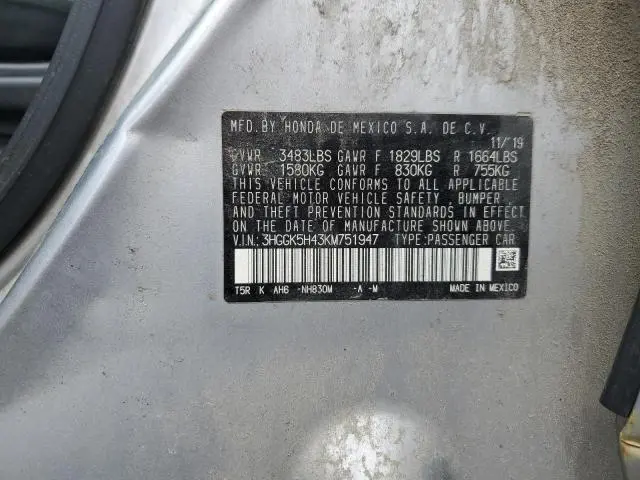 2019 HONDA FIT LX  