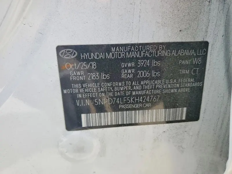 2019 HYUNDAI ELANTRA SE  