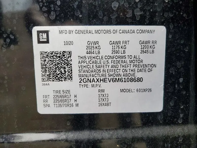 2021 CHEVROLET EQUINOX LS  