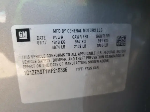 2017 CHEVROLET MALIBU LT  