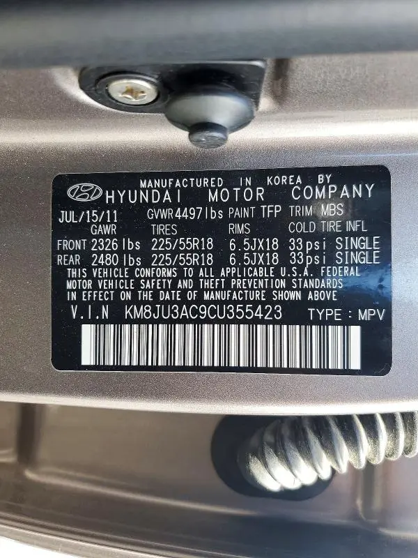 2012 HYUNDAI TUCSON LIMITED  