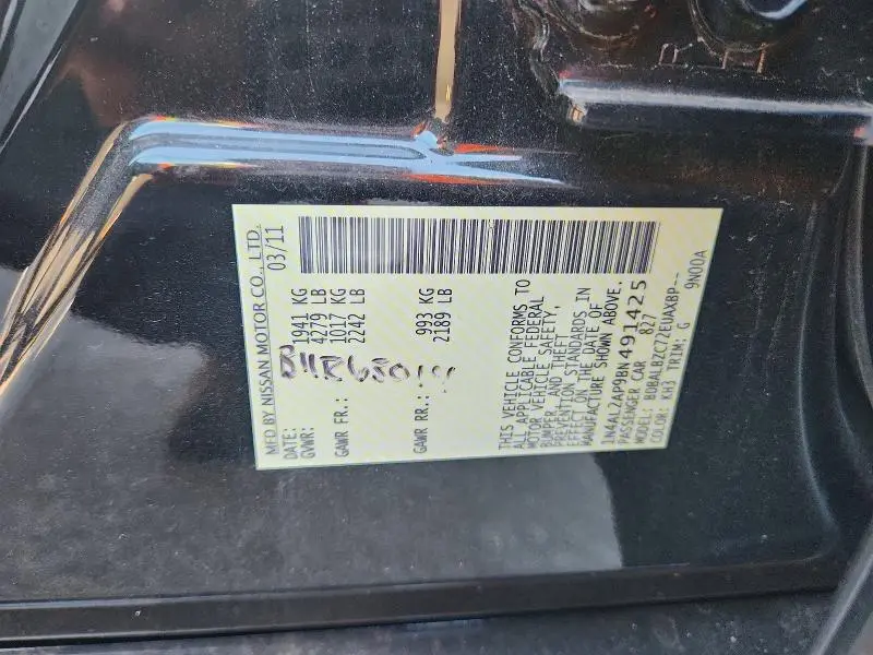 2011 NISSAN ALTIMA 2.5  