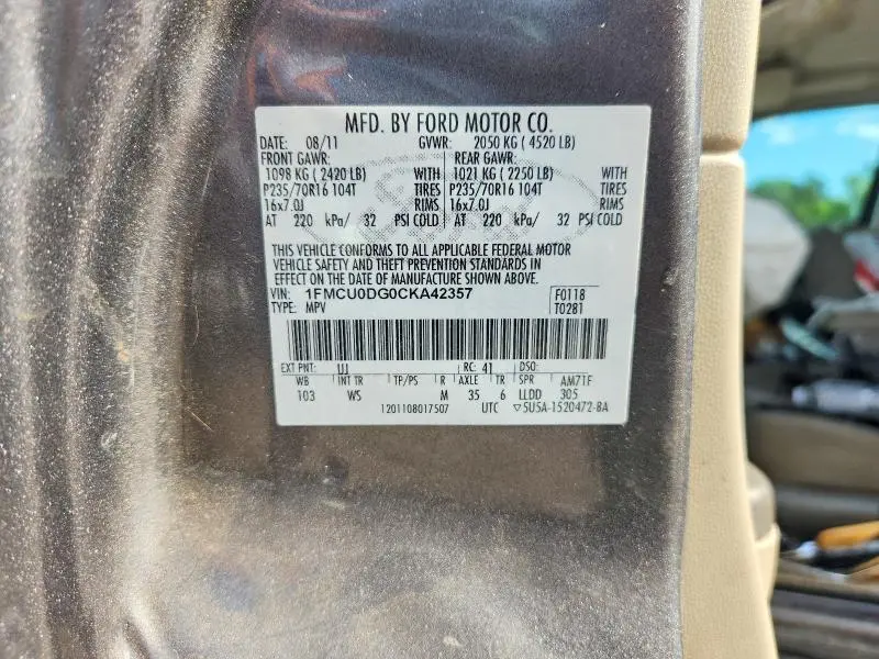 2012 FORD ESCAPE XLT  