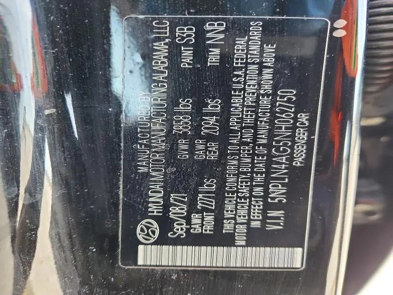 2022 HYUNDAI ELANTRA SEL  