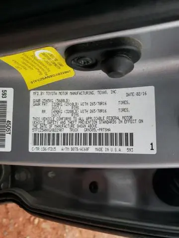 2016 TOYOTA TACOMA DOUBLE CAB  