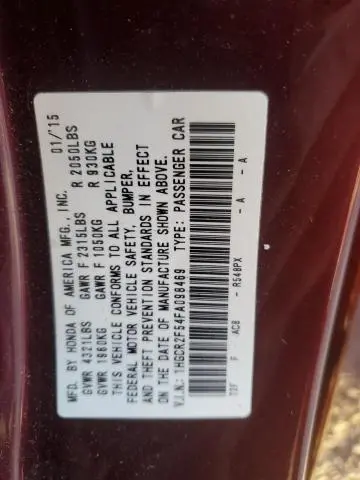 2015 HONDA ACCORD SPORT  