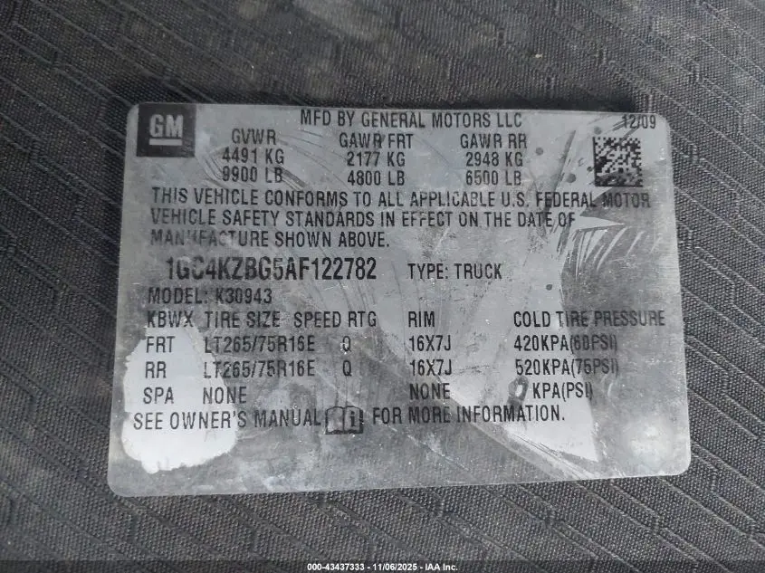 2010 CHEVROLET SILVERADO 3500HD WORK TRUCK