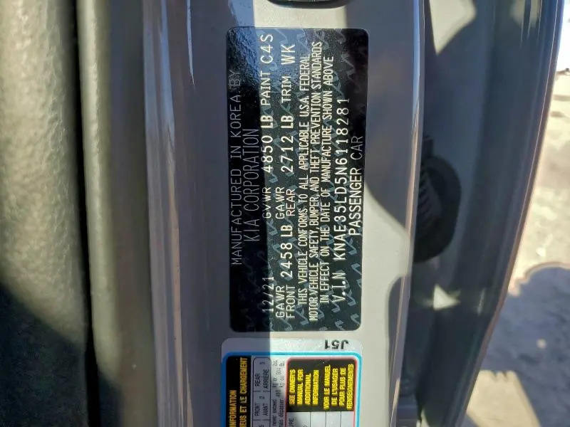 2022 KIA STINGER GT LINE  