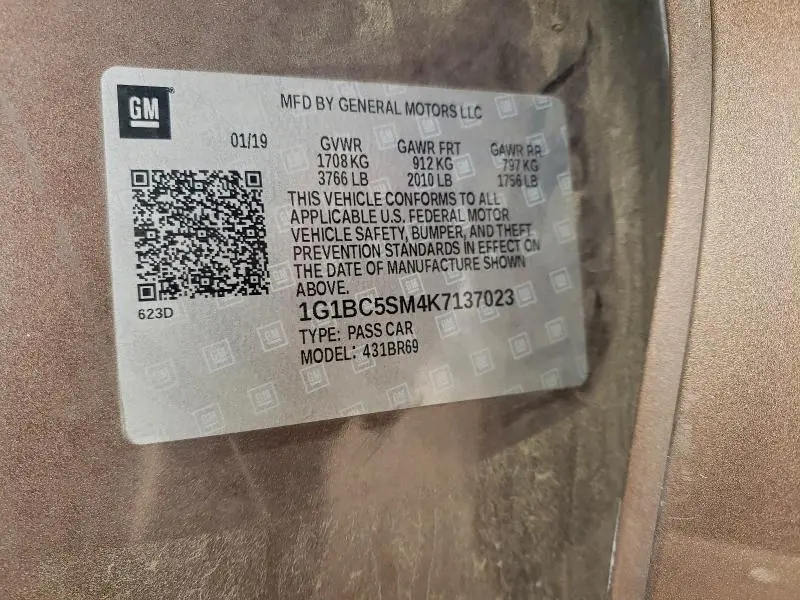 2019 CHEVROLET CRUZE LS  