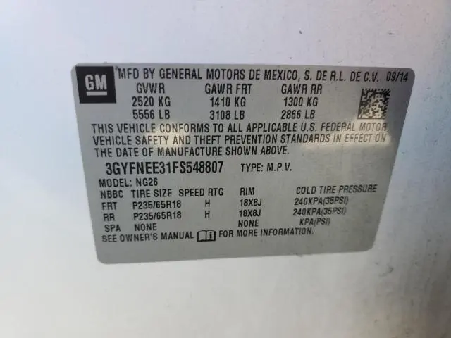 2015 CADILLAC SRX LUXURY COLLECTION  