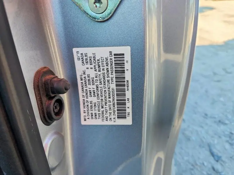 2019 HONDA CIVIC LX  
