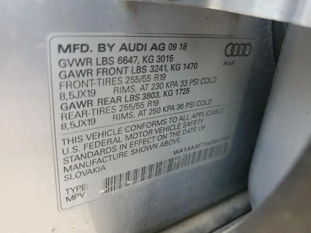 2019 AUDI Q7 PREMIUM  