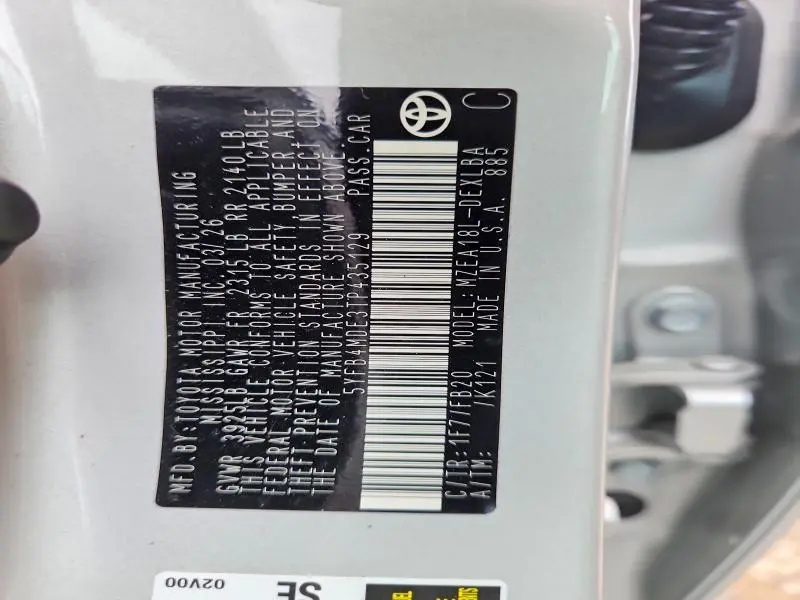 2026 TOYOTA COROLLA LE  