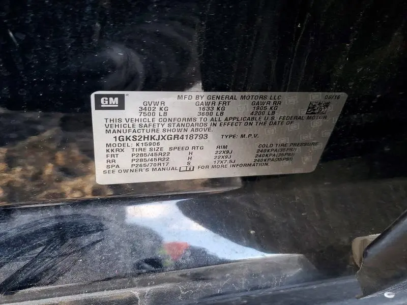 2016 GMC YUKON XL DENALI  