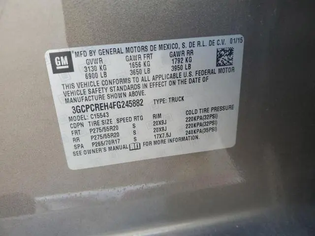 2015 CHEVROLET SILVERADO C1500 LT  