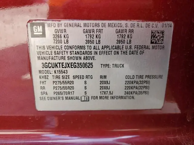 2014 CHEVROLET SILVERADO K1500 HIGH COUNTRY  