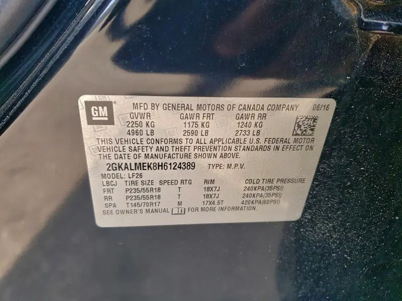 2017 GMC TERRAIN SLE  