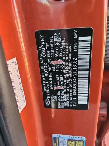 2016 HYUNDAI TUCSON LIMITED  