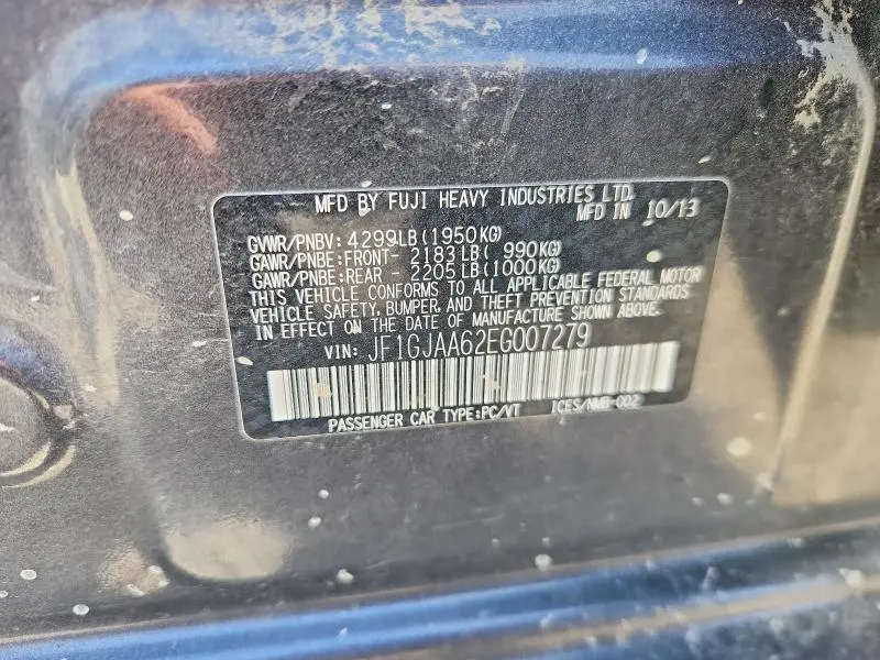 2014 SUBARU IMPREZA   
