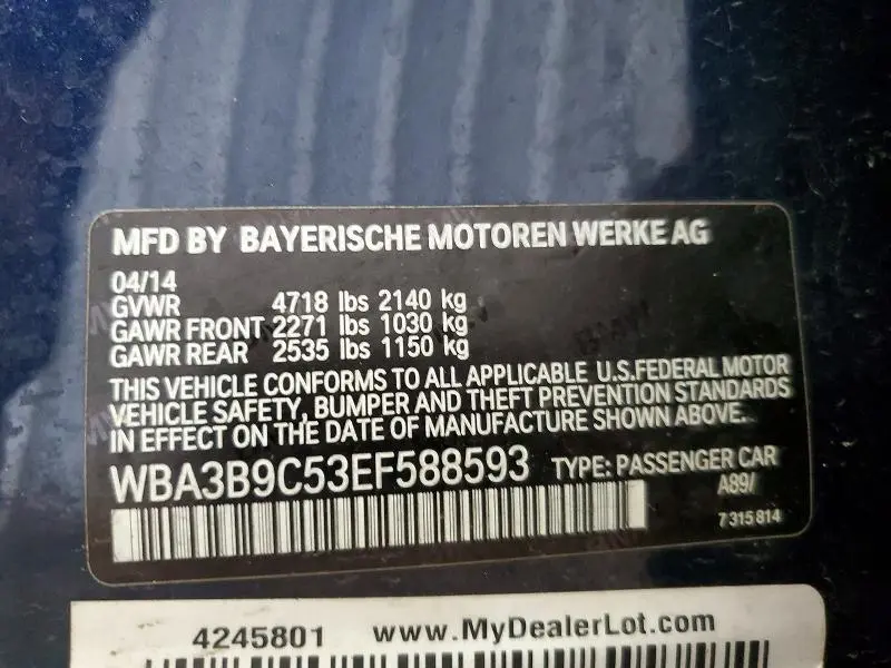 2014 BMW 335 XI  