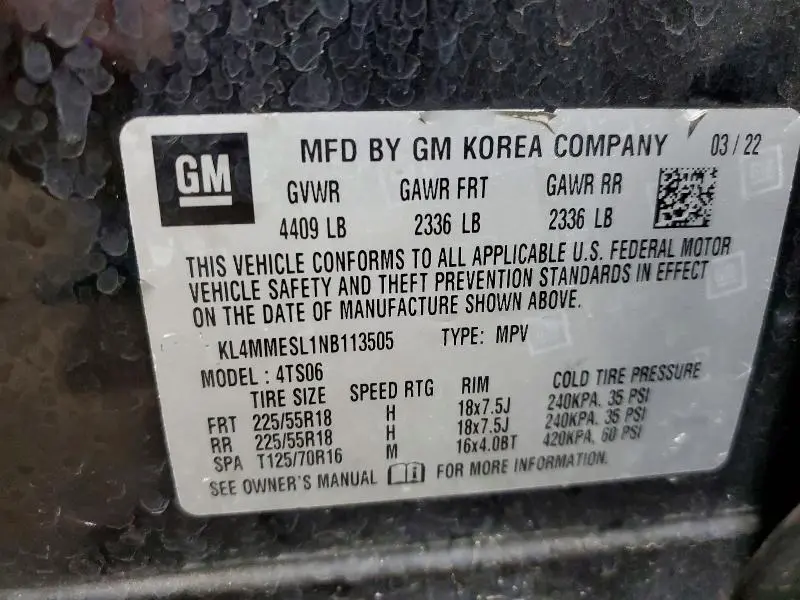 2022 BUICK ENCORE GX SELECT  