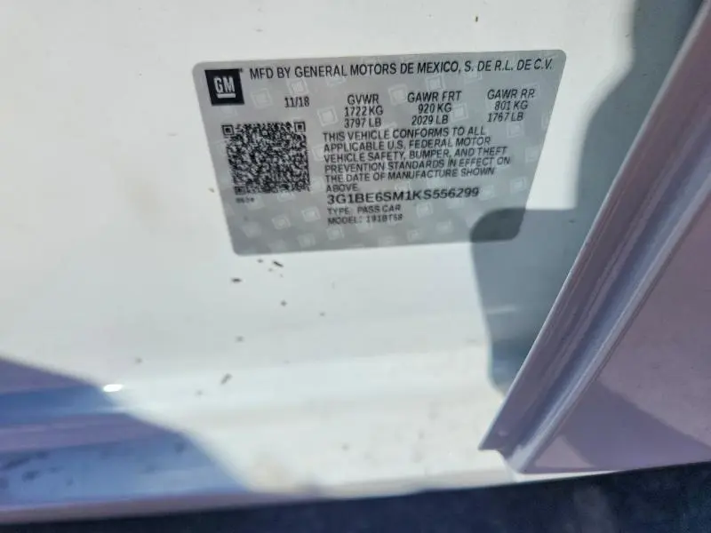 2019 CHEVROLET CRUZE LT  
