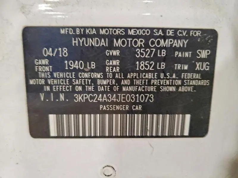 2018 HYUNDAI ACCENT SE  
