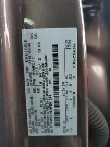 2022 FORD F150 SUPERCREW  