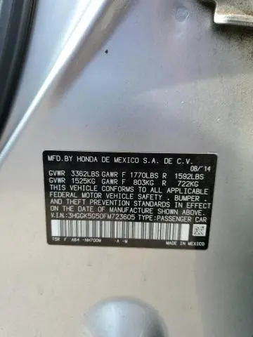 2015 HONDA FIT LX  