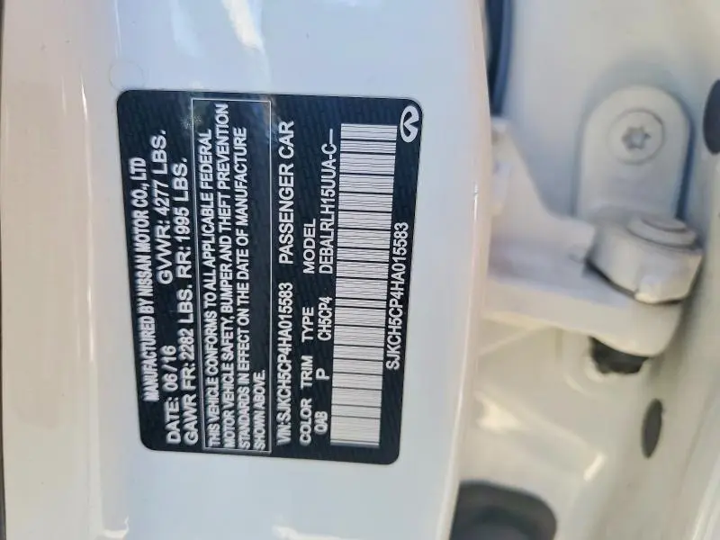 2017 INFINITI QX30 BASE  